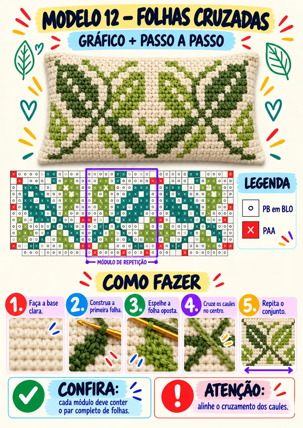 Prévia do modelo Folhas Cruzadas